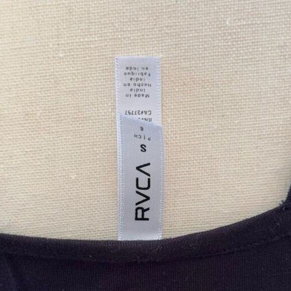 RVCA Womens Black Strappy Shift Dress Size S V-Neck Casual Short Mini - Picture 6 of 7